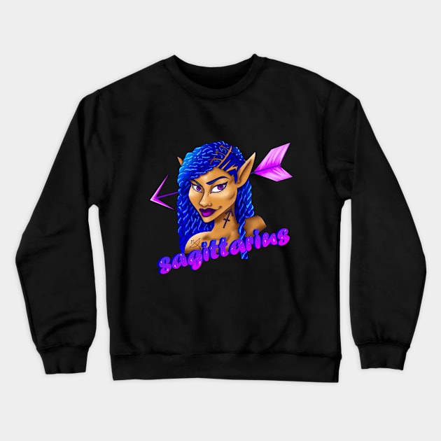 Sagittarius Crewneck Sweatshirt by PointNWink Productions